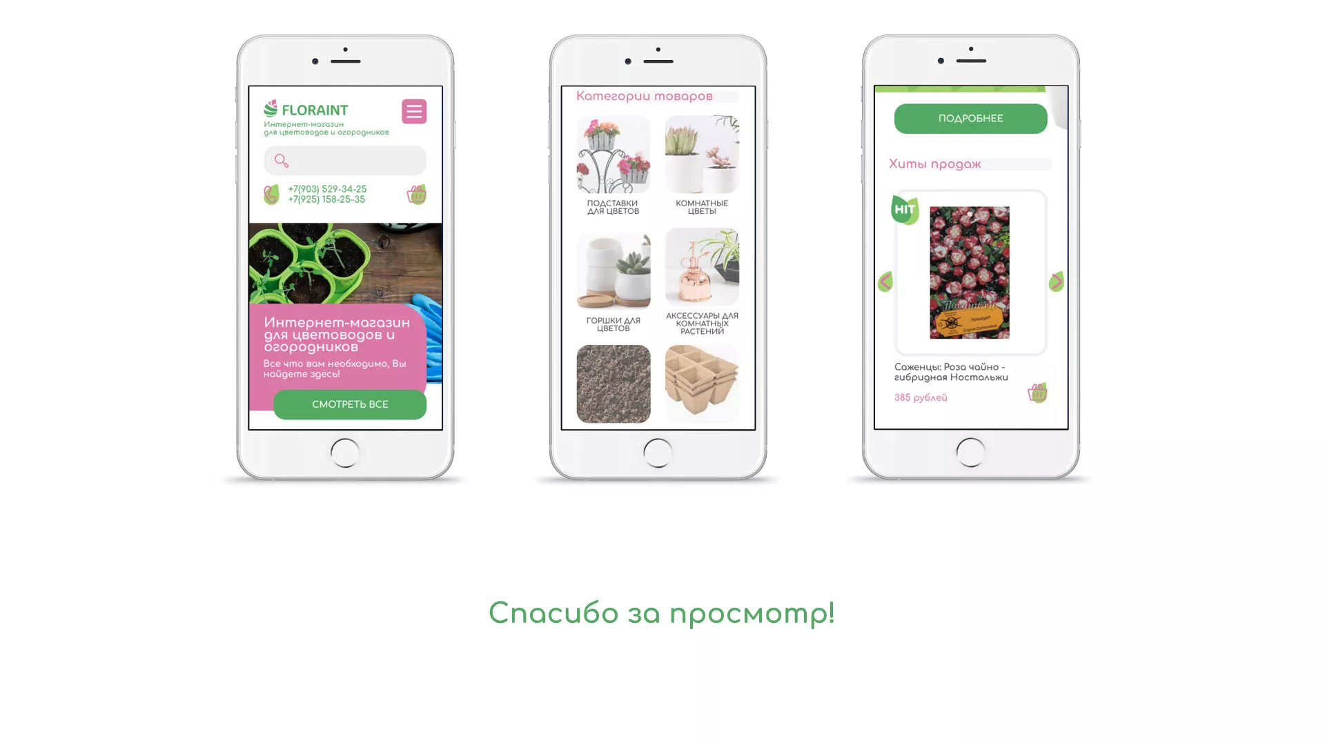 Создание логотипа и интернет-магазина «FLORAINT» в Рыбном
