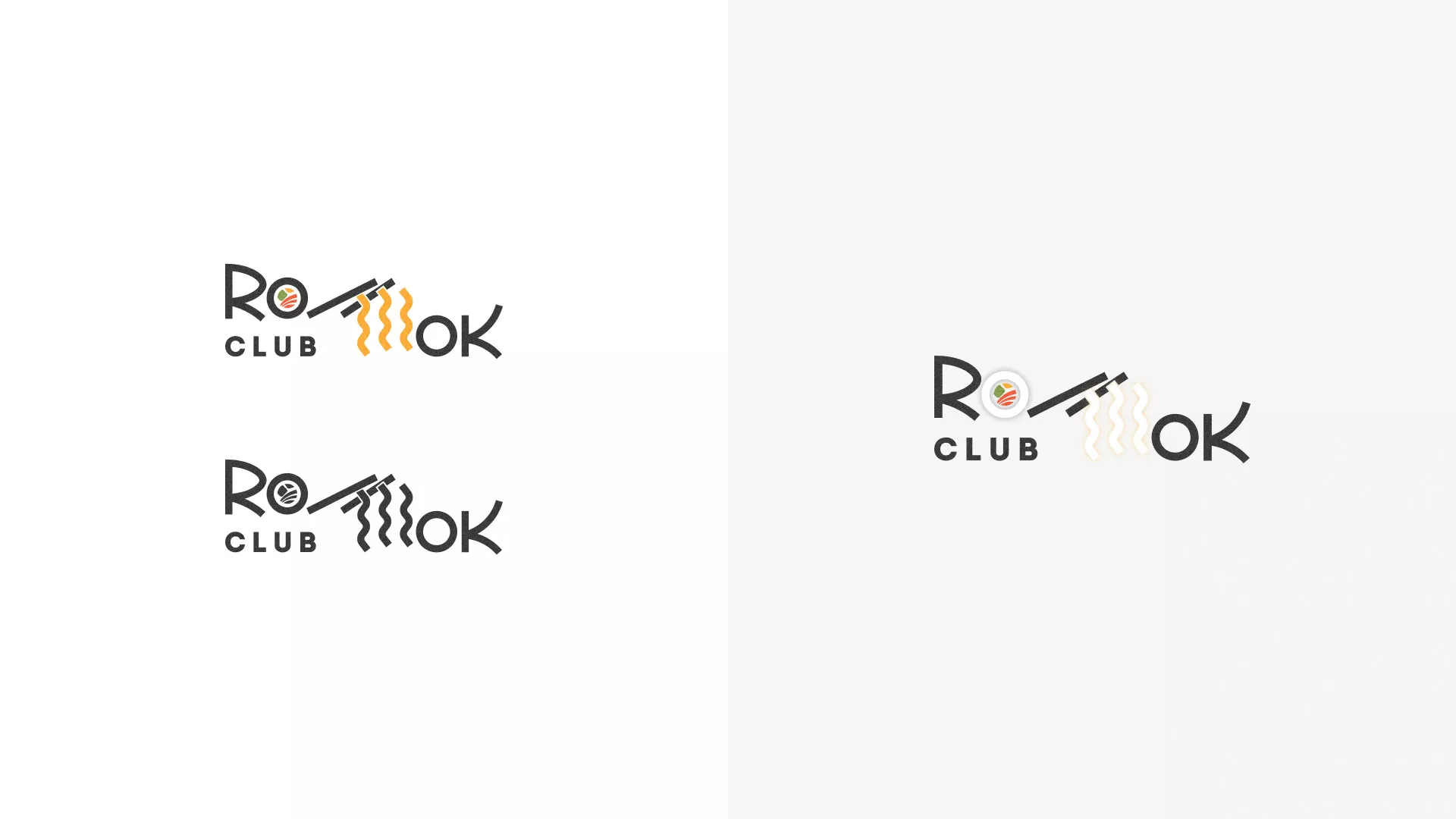 Создание логотипа суши-бара «Roll Wok Club» в Рыбном