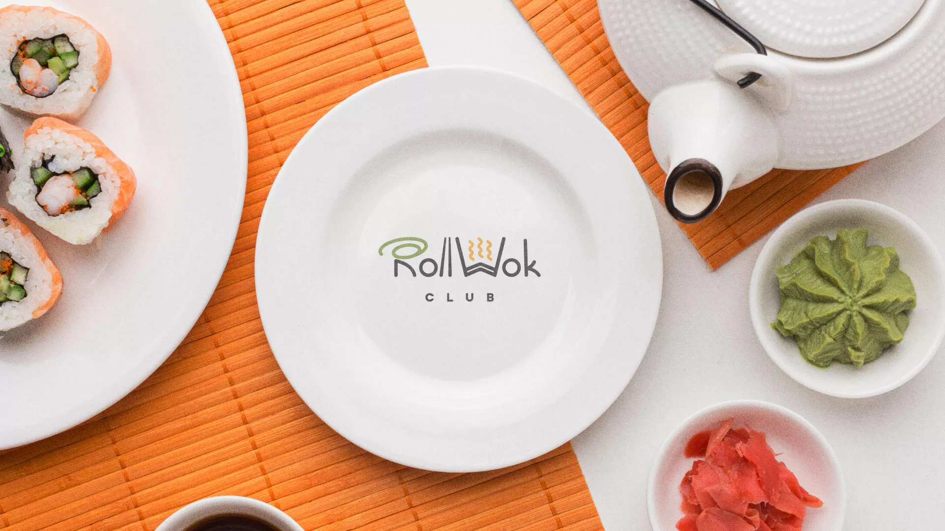 Разработка логотипа и фирменного стиля в Рыбном для суши-бара «Roll Wok Club» Разработка логотипа и фирменного стиля в Рыбном для суши-бара «Roll Wok Club»